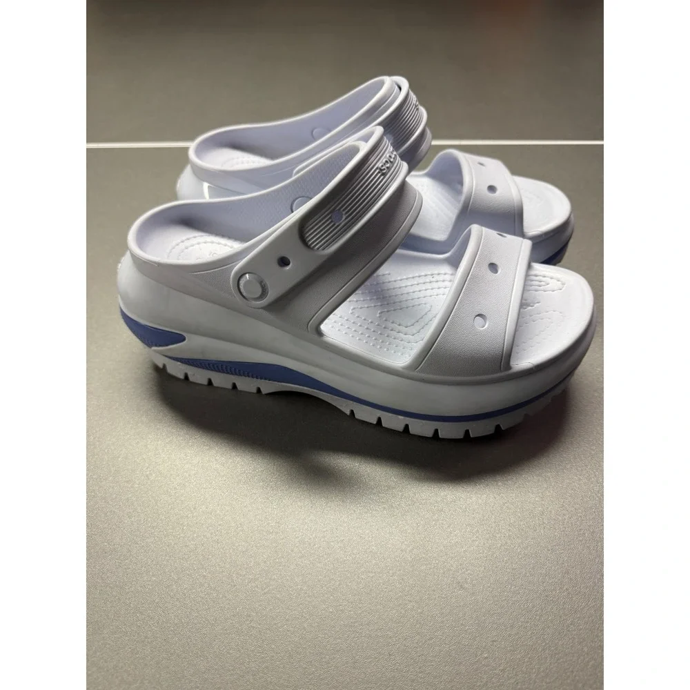Crocs Mega Crush Sandal Lavender Blue Platform Lug Sole Womens 10 Mens 8 207989